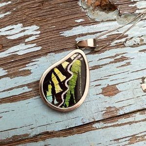 Butterfly Wing Necklace Sterling Silver